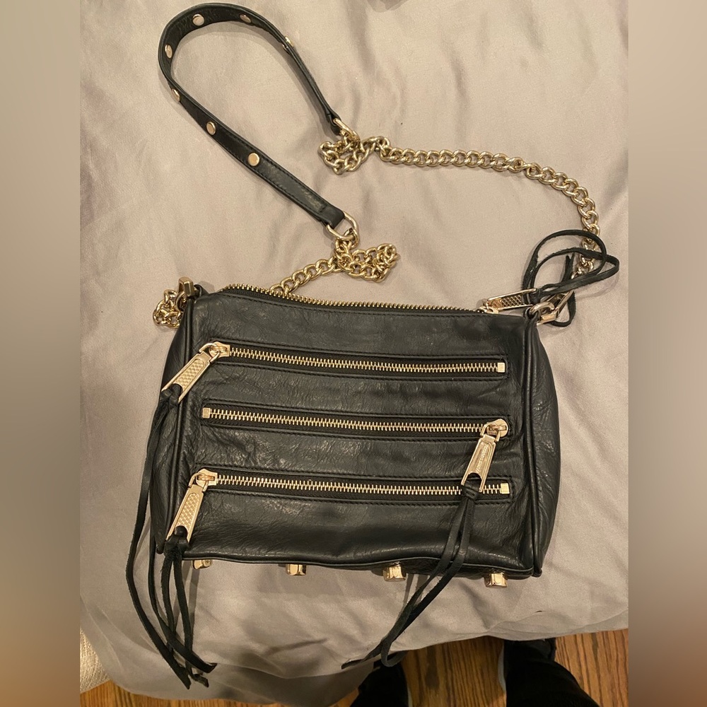Rebecca Minkoff Crossbody Black and gold bag